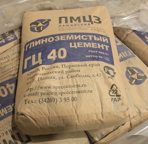 Глиноземистый цемент ГЦ 40 Глиноземистый цемент ГЦ 40